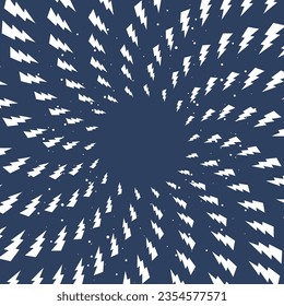 Tornillos de alumbrado de trueno torcido, giratorio magnético con pernos eléctricos, vector