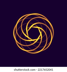 Twisted torus shape. Abstract Modern Graphic Design Element. Geometric Symbol. 