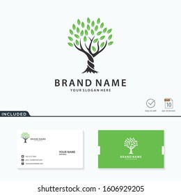 Twisted Tree Logo Inspiration.modern Design.vector Illustration Concept