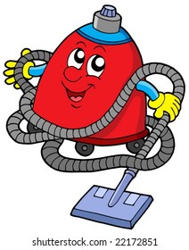 Twisted vacuum cleaner - vector illustration.