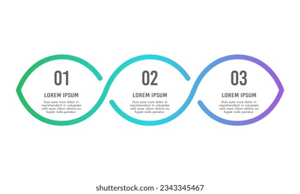 Plantilla de diseño simple con hilo trenzado infográfico. Ilustración vectorial.