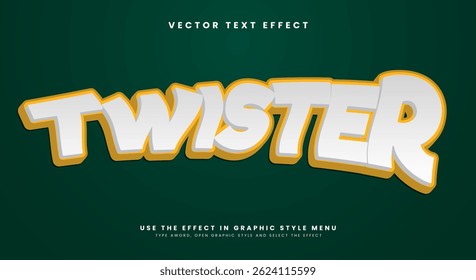 Twister 3D Editable Text Effect Template