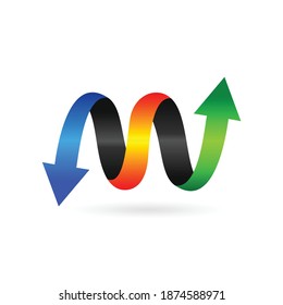twister arrow up and down logo
