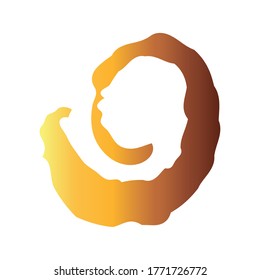 Kreatives Design mit abgerundeten Verfärbungen mit Pinselstrich, Vektorgrafik-Design