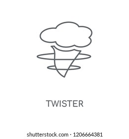 Twister linear icon. Twister concept stroke symbol design. Thin graphic elements vector illustration, outline pattern on a white background, eps 10.