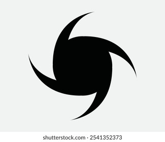 Twister Spin Espiral Tornado Vortex Spinning Explode Whirl Spinner Twist Swirl Rotate Rotación Circular Icon Sign Shape Outline Negro Blanco Vector