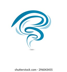 twister symbol vector sign of tornado spiral 
