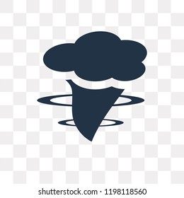 Twister vector icon isolated on transparent background, Twister transparency concept can be used web and mobile