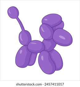 Twisting ballon. Dog shaped. Childish toy.