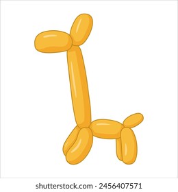 Twisting ballon. Giraffe shaped. Childish toy.