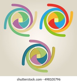 Twisting circular lines with different color