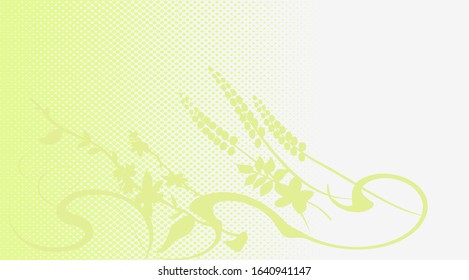 Twisting creeper, green background, banner. Vector illustration
