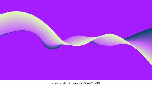 Twisting lines of waves in a purple ambience background