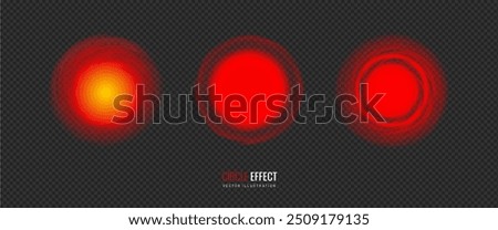 Twisting pain effect icon on a transparent background. Red circular spiral as a symbol of an alarm is a design element. Vector illustration