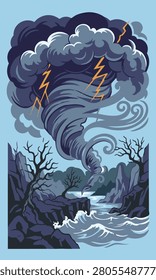 Twisting Tornado Unleashes Thunder Across Forsaken Riverlands Forever