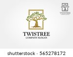 Twistree Logo Template. An illustration of two trunk twisting each other in a helix. Vector illustration nature  tree. 