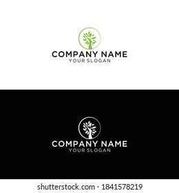 Twistree Logo Template. An illustration of two trunk twisting each other in a helix. Vector illustration nature tree.