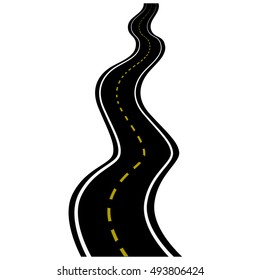 Twisty Road. Vector road