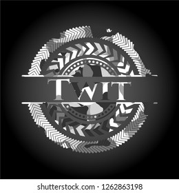 Twit on grey camo pattern