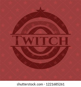 Twitch badge with red background