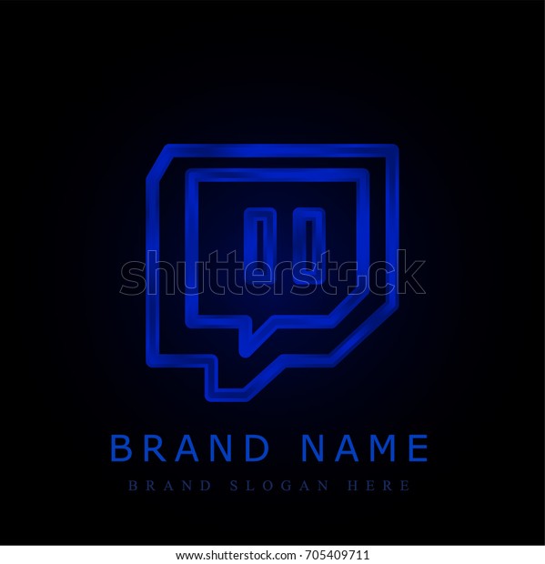 Twitch Blue Chromium Metallic Logo のベクター画像素材 ロイヤリティフリー