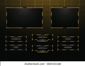 Twitch Border And Menu Panel Overlay Design Set