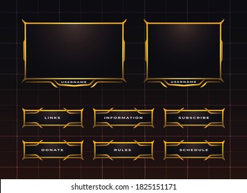 Twitch Border And Menu Panel Overlay Design Set