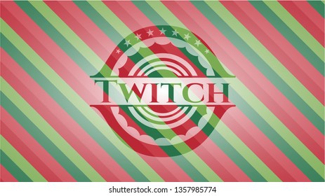 Twitch christmas emblem background.