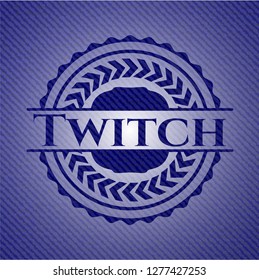Twitch emblem with denim texture