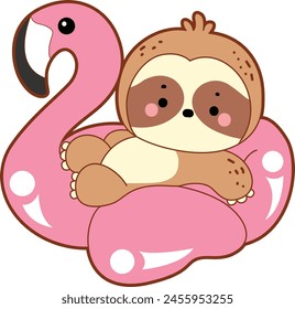 Twitch emote cute sloth vector icon. Funny baby sloth animal series stock illustration. Slow life of fluffy sloth designs.