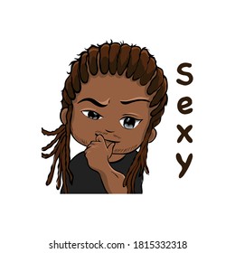 Twitch Emotes Dreadlocks For Streammer, Any Expression .character Design.cute 