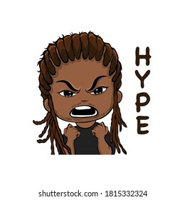 Twitch Emotes Dreadlocks For Streammer, Any Expression .character Design.cute 