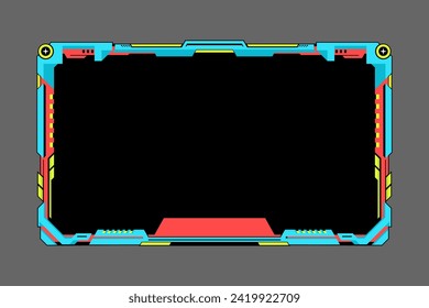 Twitch Facecam Screen Overlays For Gamer or Streamer 