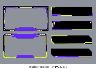 Twitch Facecam Screen Overlays For Streamer, Gamer and branding Esport