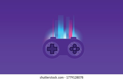 Twitch Gamer Banner Vector Illustration.