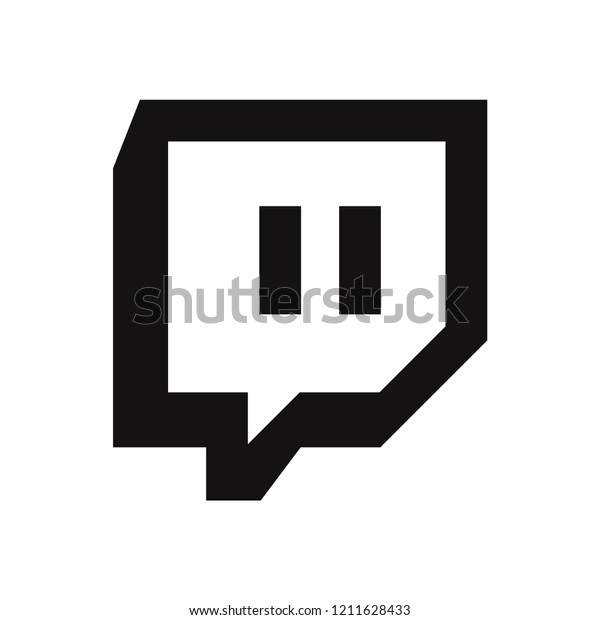 Twitch Logo Icon Social Media Symbol Stock Vector Royalty Free