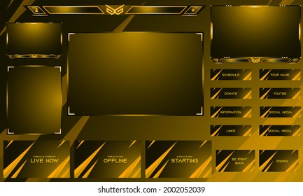 Conjunto de plantillas de Twiter Overlay Live Stream
