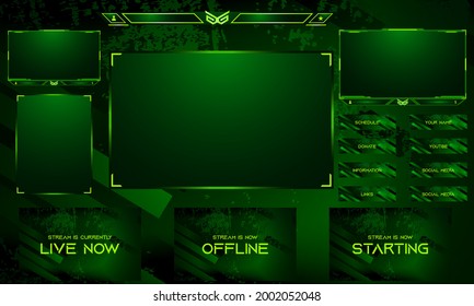 Twitch Overlay Live Stream Template Set