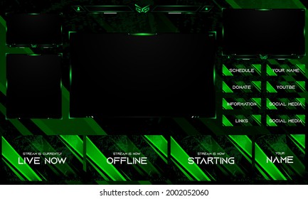 Twitch Overlay Live Stream Template Set