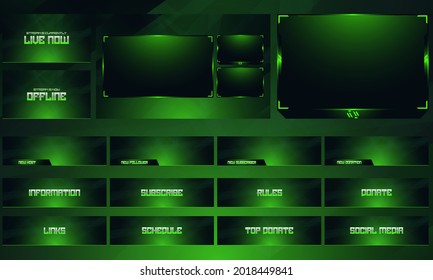 Conjunto de plantillas de Twiter Overlay Live Stream