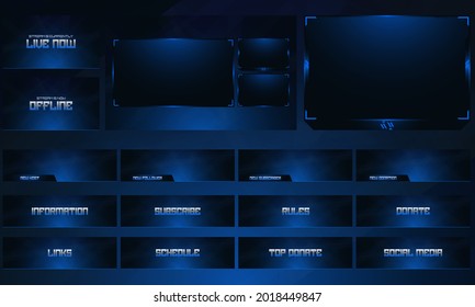 Twitch Overlay Live Stream Template Set