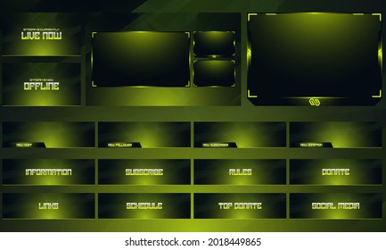 Twitch Overlay Live Stream Template Set