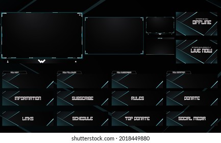 Twitch Overlay Live Stream Template Set