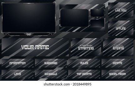 Twitch Overlay Live Stream Template Set