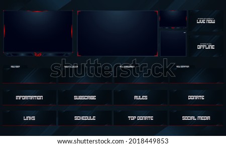 Twitch Overlay Live Stream template set