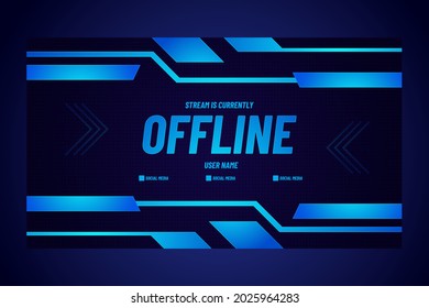 Twitch Stream Overlay Offline Screen Template Design