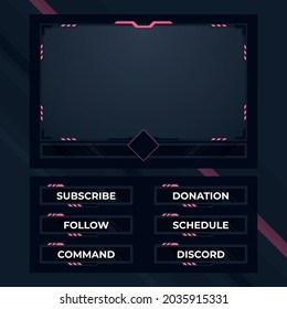 Twitch Stream Overlay And Panels Template Design