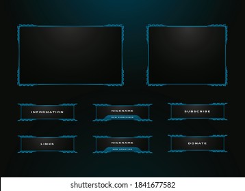 Twitch Streaming Panel Overlay Design Template