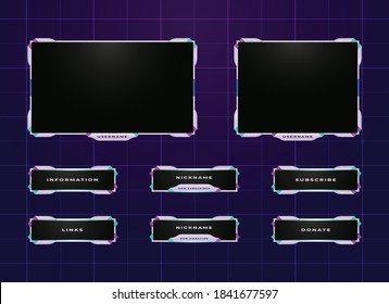 twitch streaming panel overlay design template