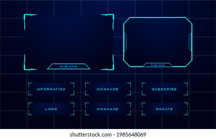 Twitch Streaming Panel Overlay Set Design